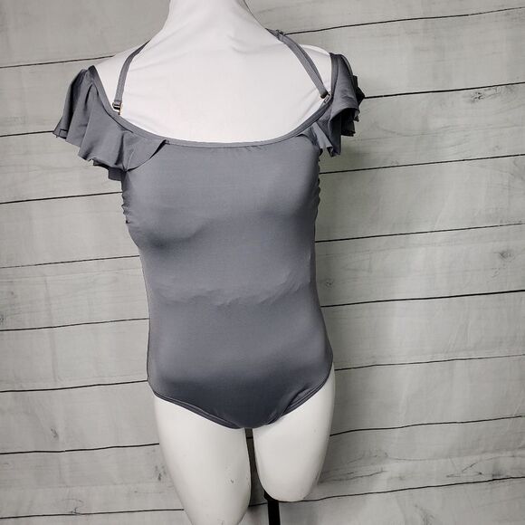 Vince Camuto Swim Ruffle Bandeau one piece 10 - Picture 1 of 7